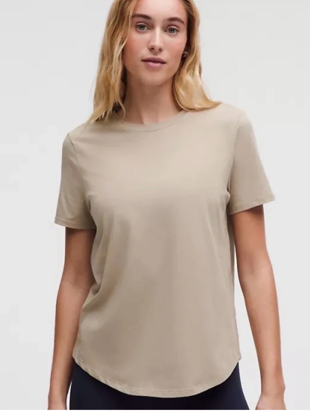 Lululemon Athletica Love Crew Short-Sleeve Tee - Light Beige size 8